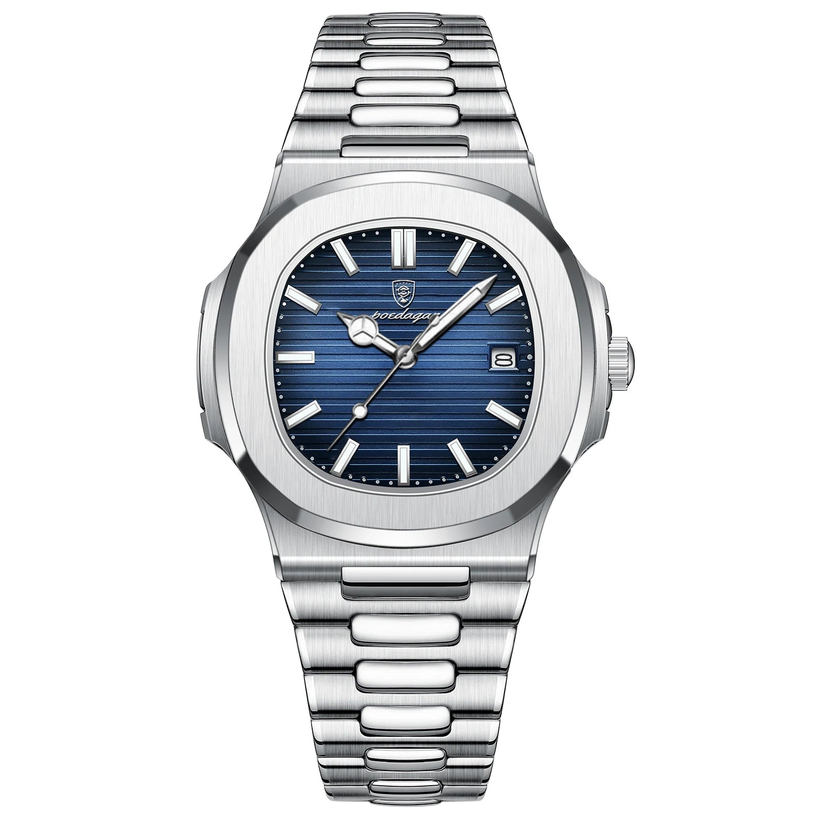 Montre homme carrée acier
