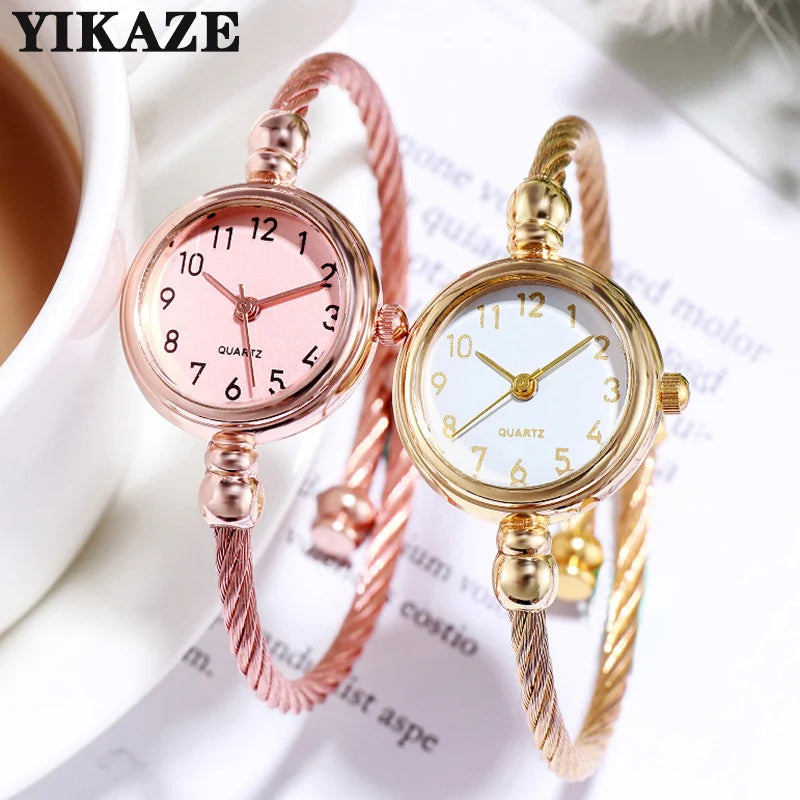 Montre femme minimaliste dorée